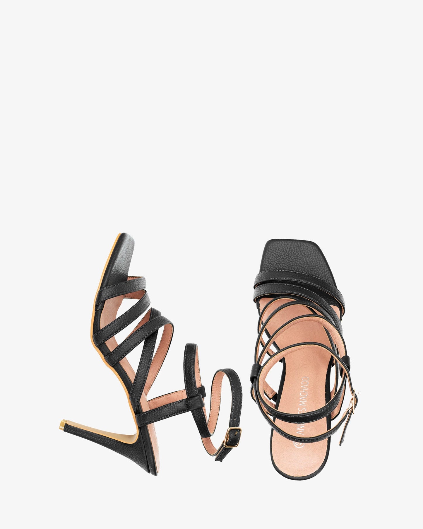 Sandalia tiras en soft negro