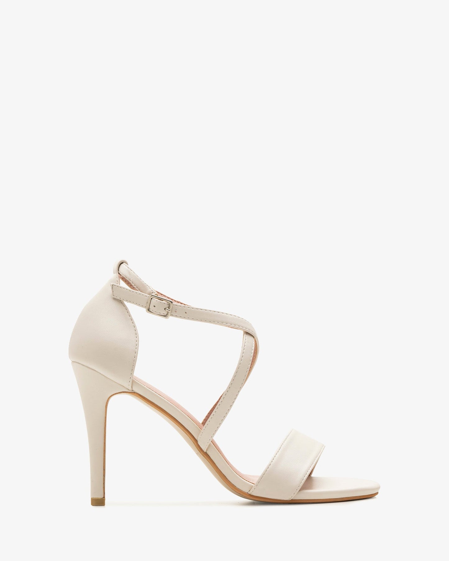 Sandalia tacón soft beige