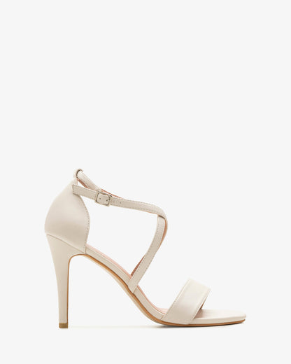 Sandalia tacón soft beige