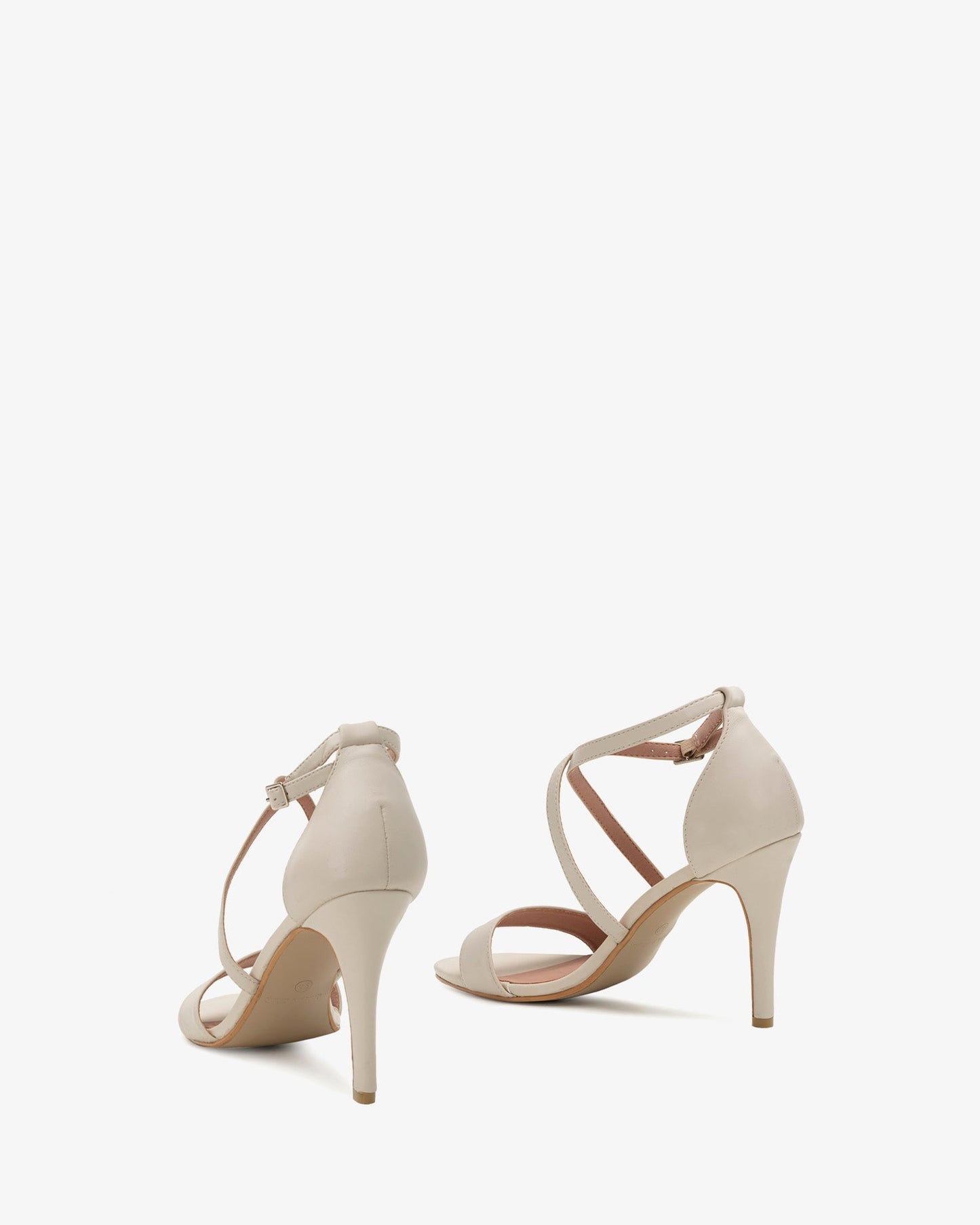 Sandalia tacón soft beige