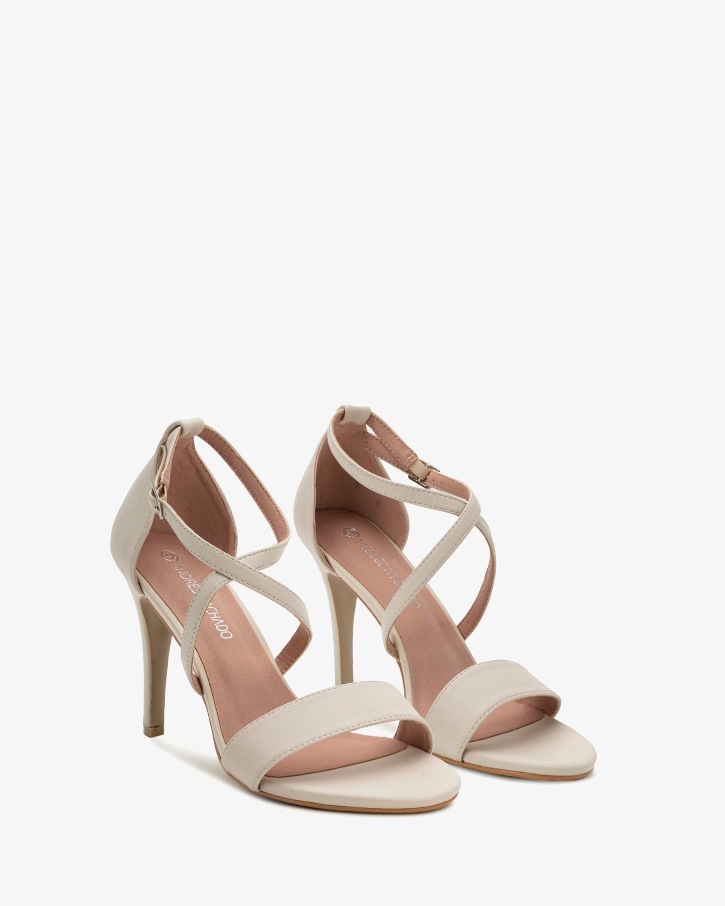 Sandalia tacón soft beige