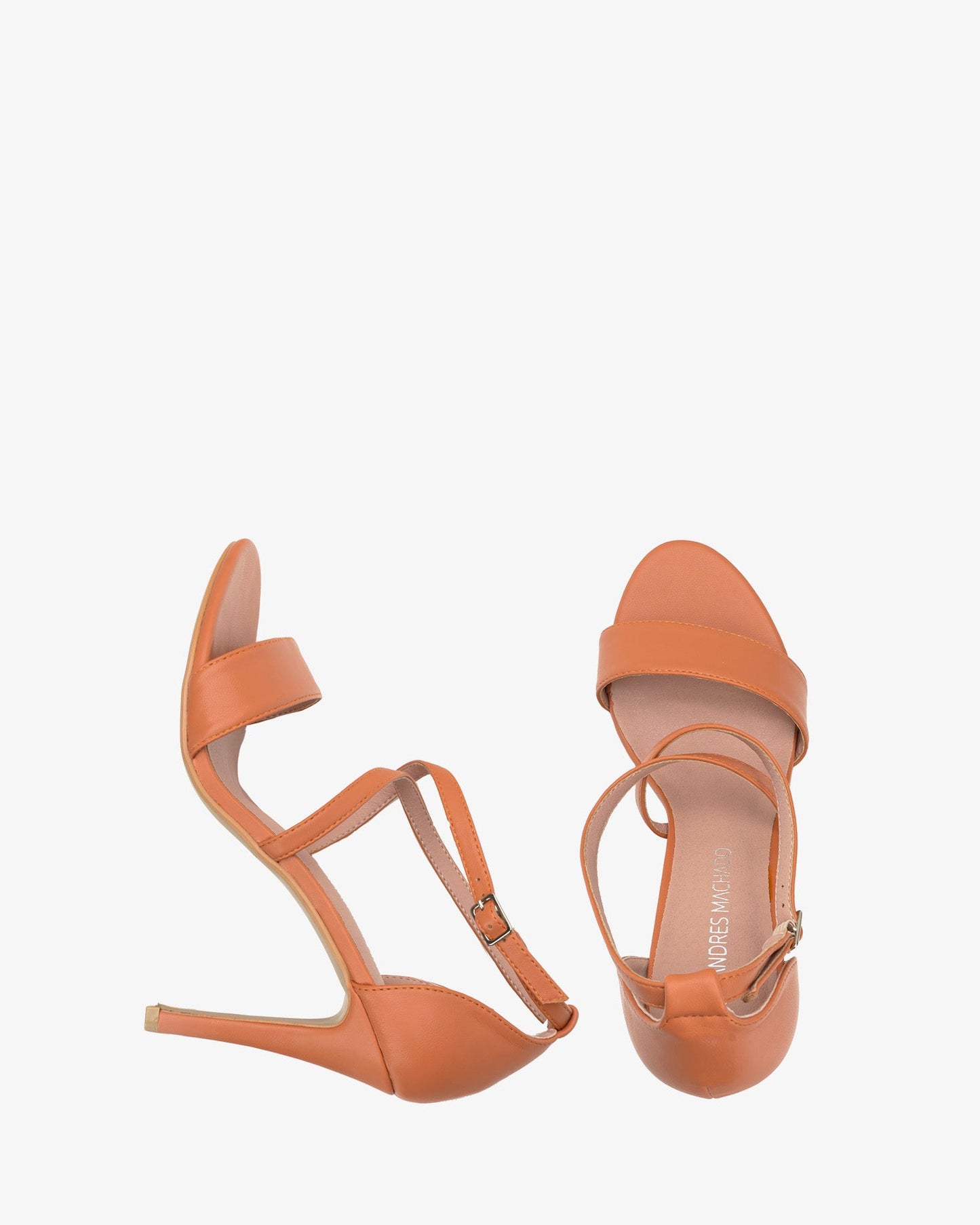 soft coral heeled sandal