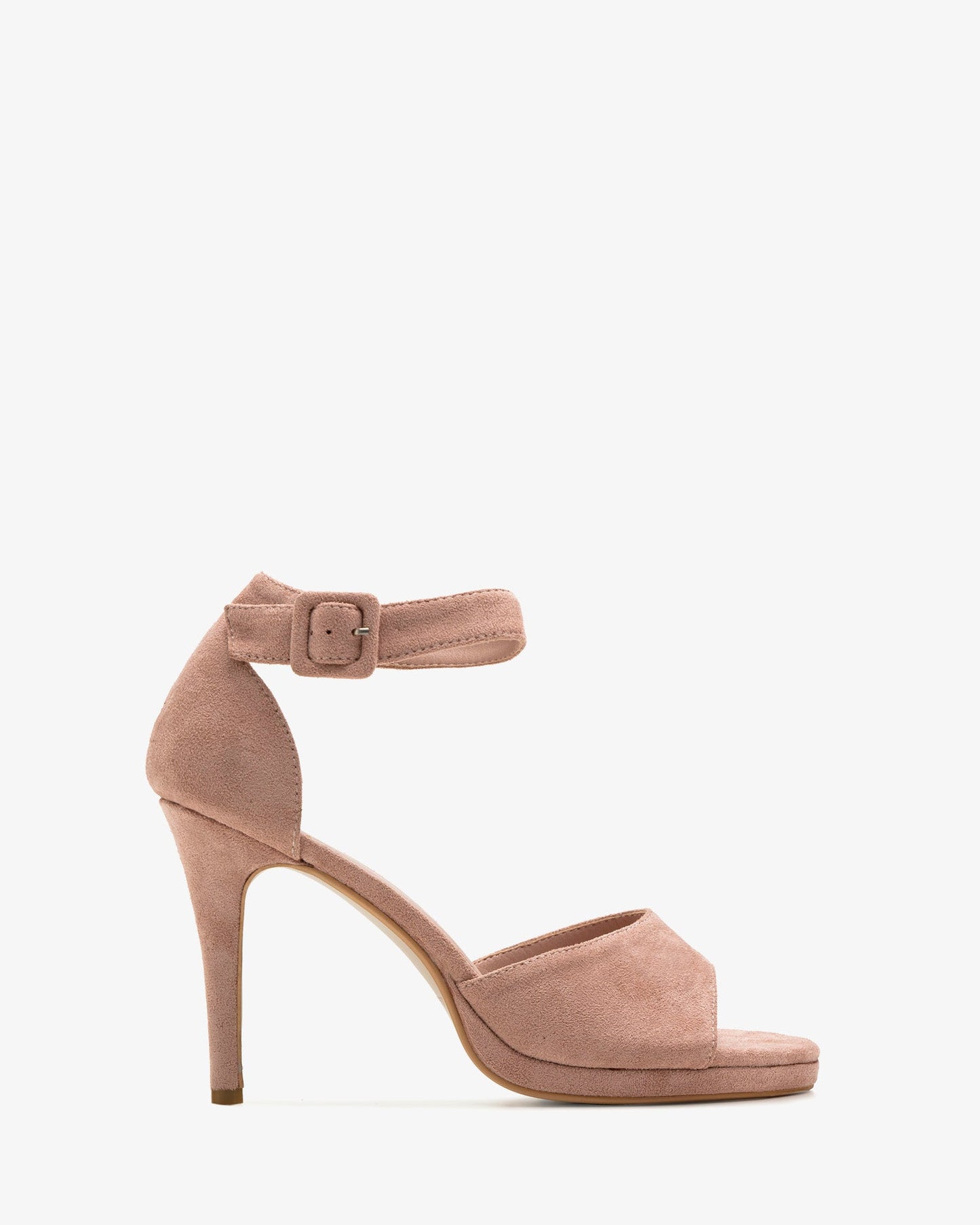 Sandalias en símil ante de color maquillaje