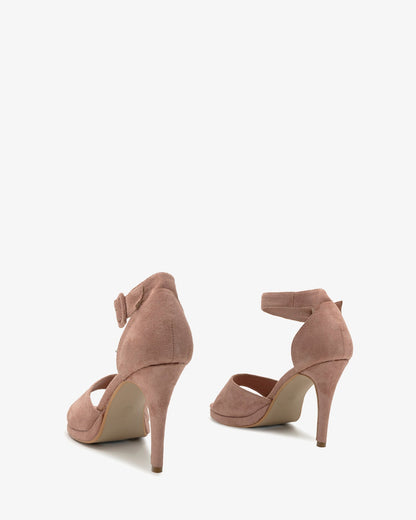 Sandalias en símil ante de color maquillaje