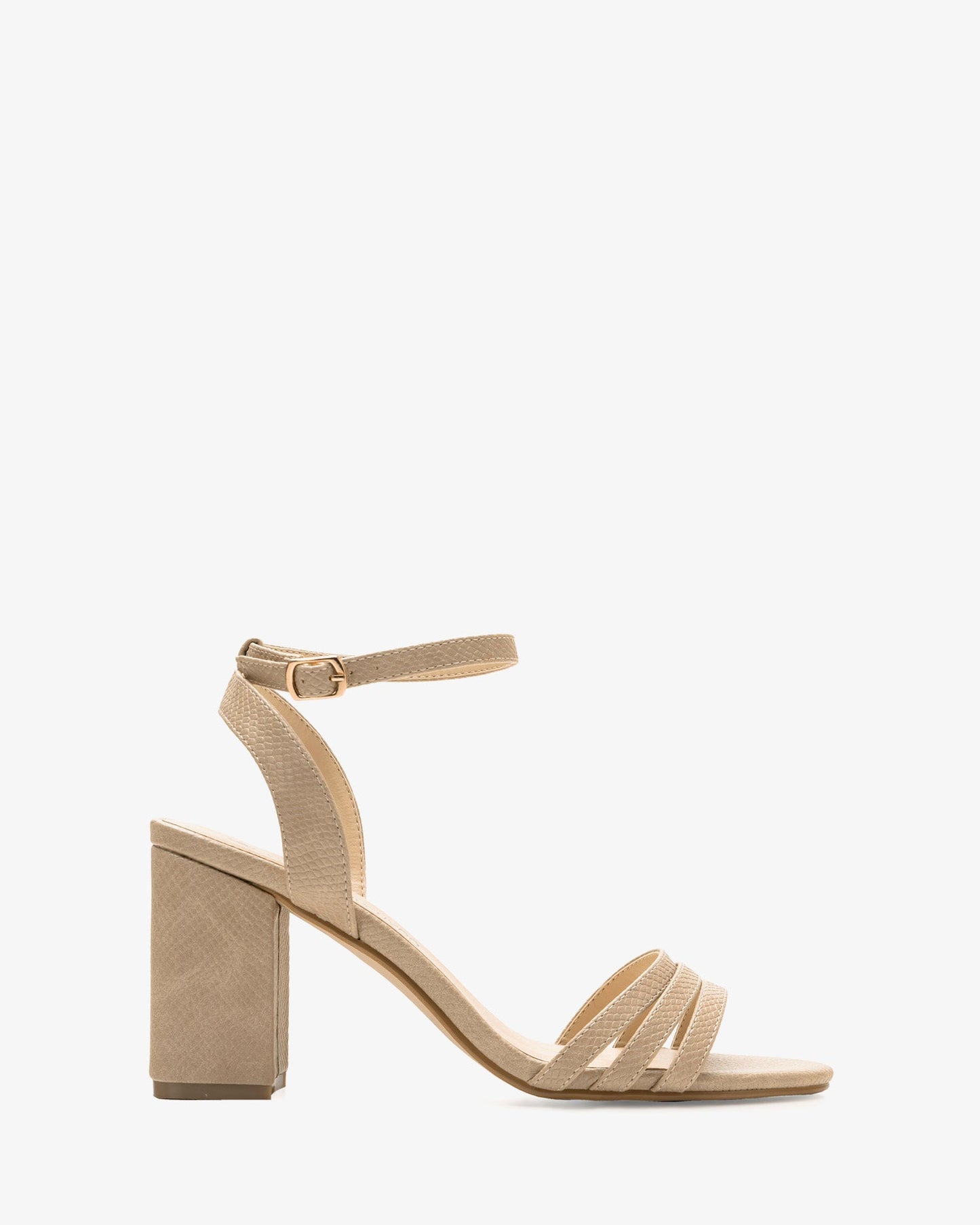 Sandalia grabada en soft beige