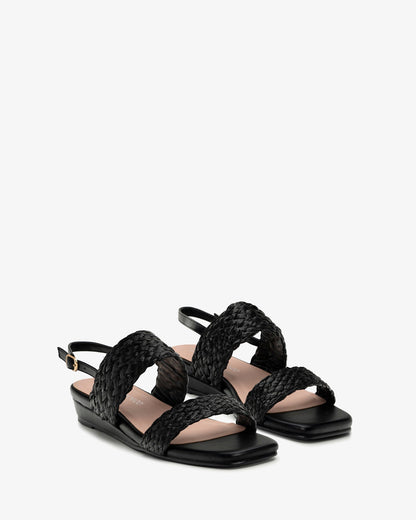 Sandalia trenzada en soft negro