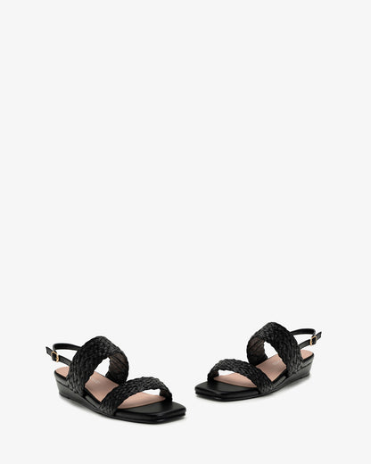 Sandalia trenzada en soft negro