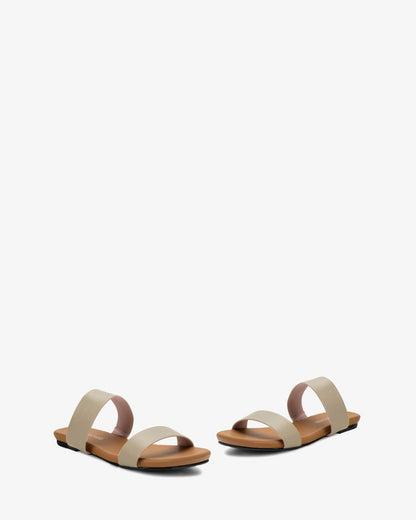 Sandalia plana soft crema