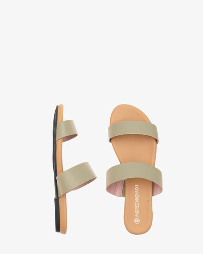 Sandalia plana soft crema