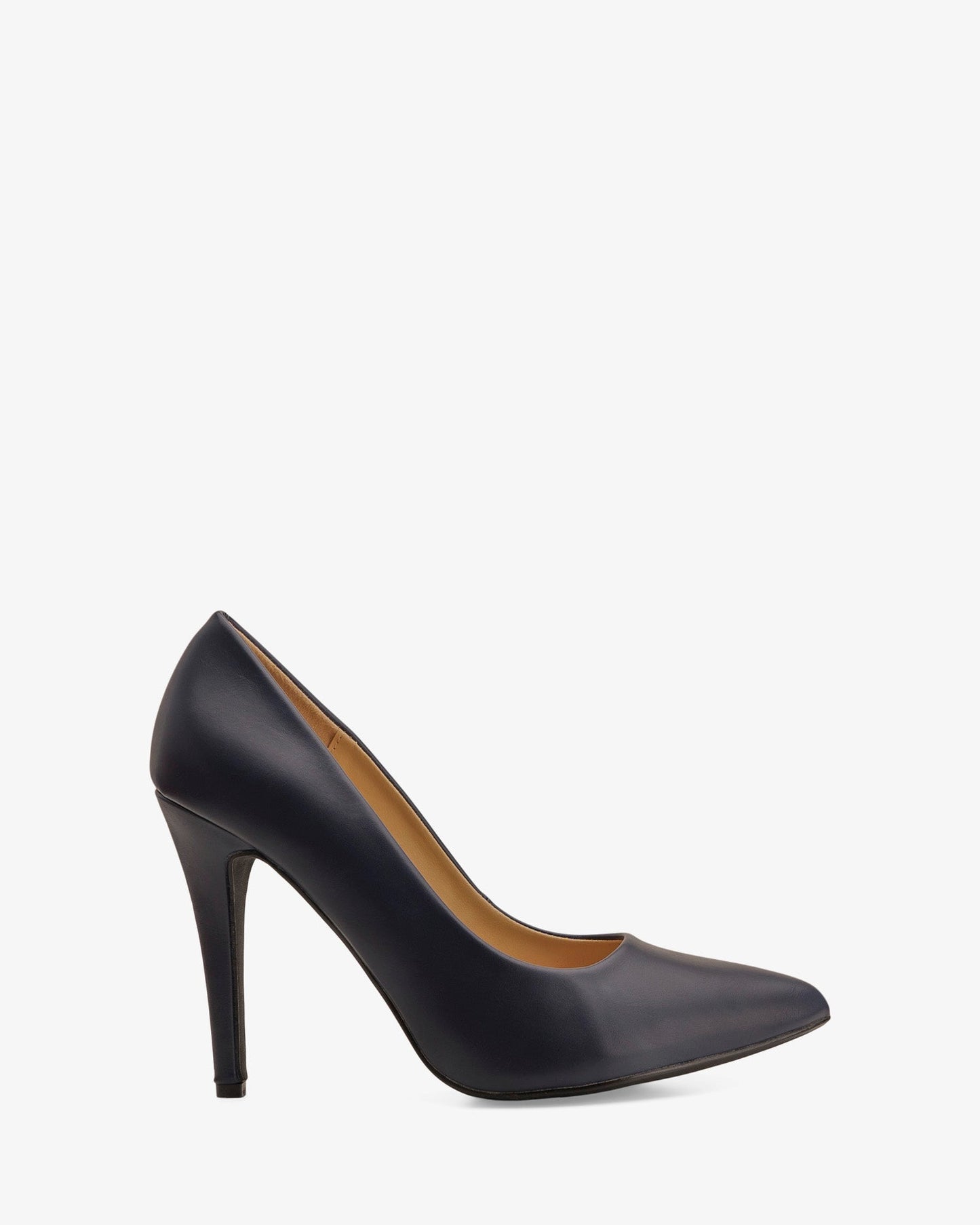 Navy soft heeled shoe