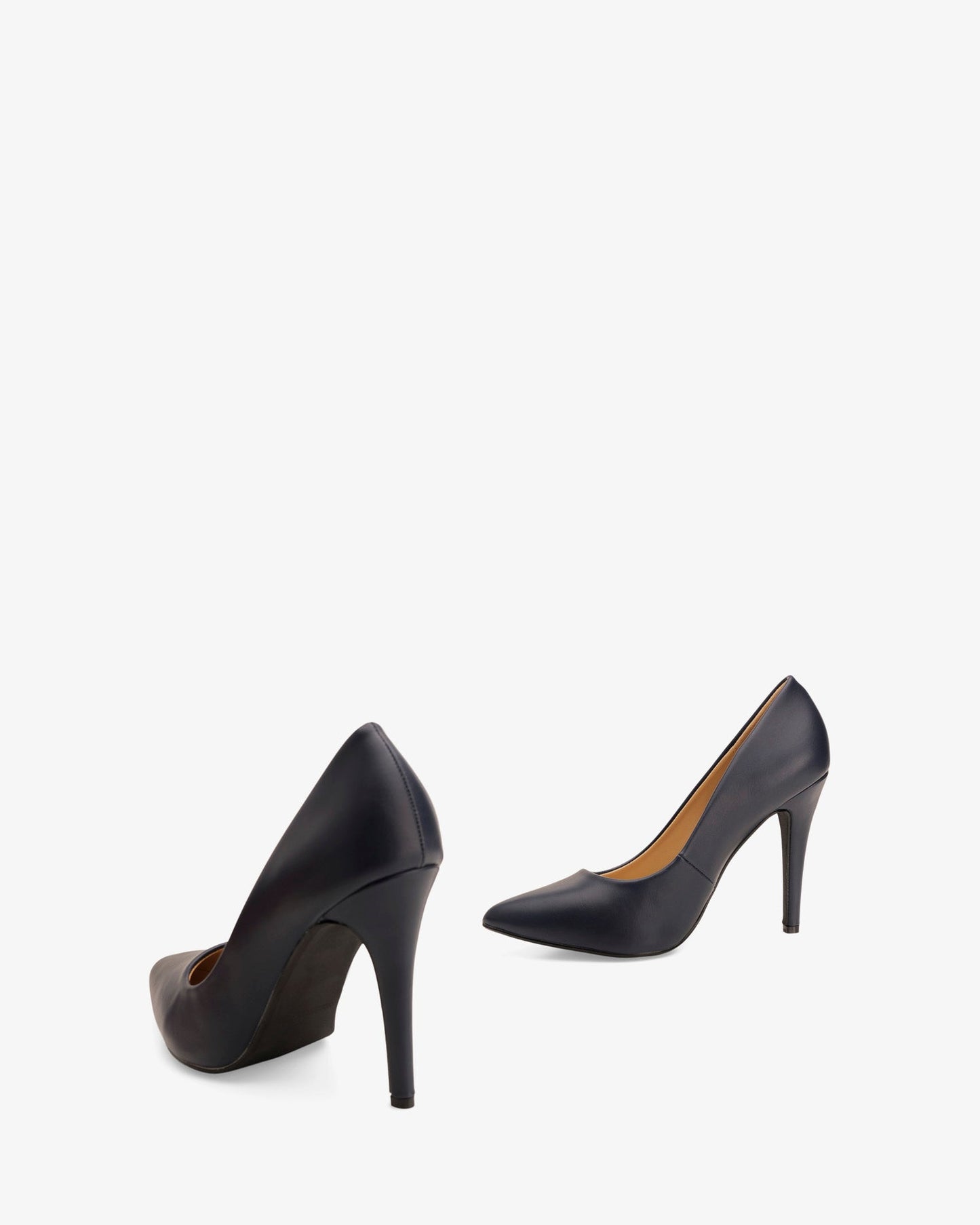 Navy soft heeled shoe