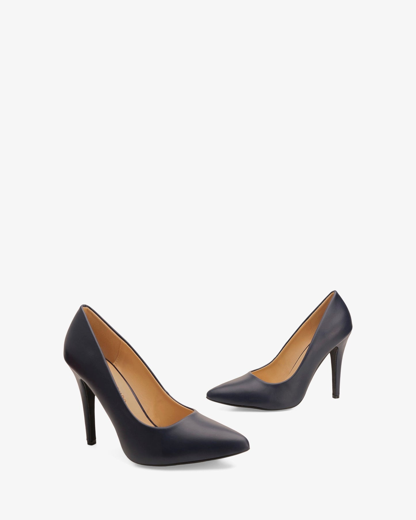 Navy soft heeled shoe
