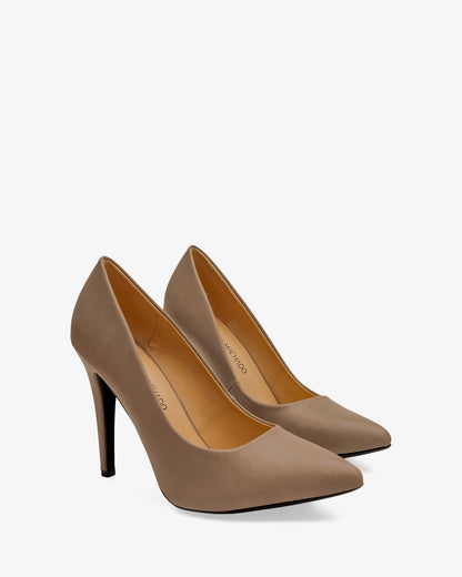 Zapato tacón en soft siena