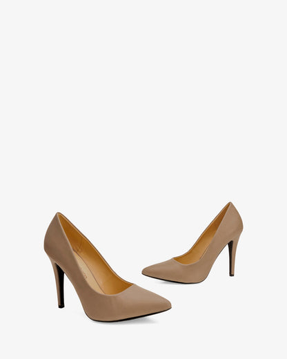 Zapato tacón en soft siena