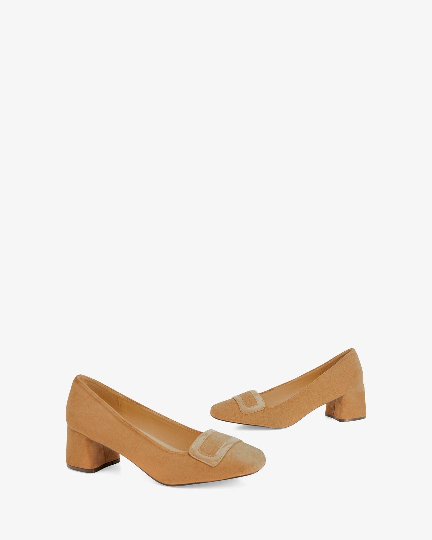 Zapato tacón en ante beige