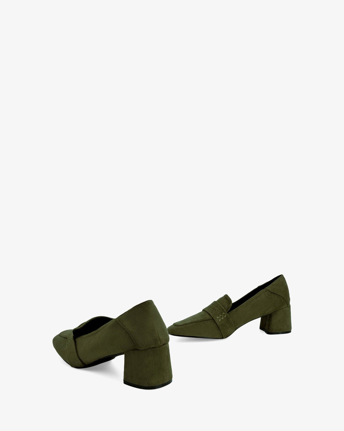 Mocasín tacón ante kaki