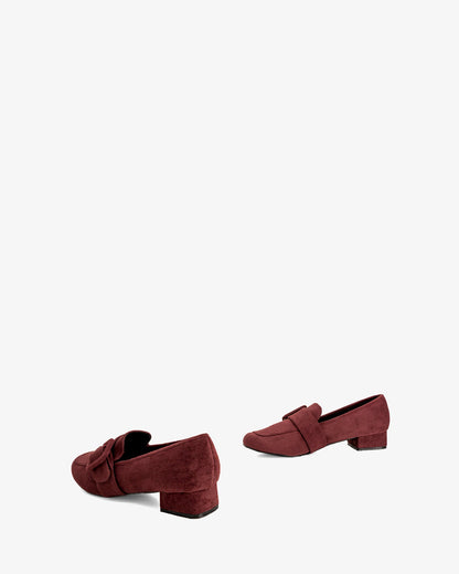 Mocasín hebilla ante burdeos