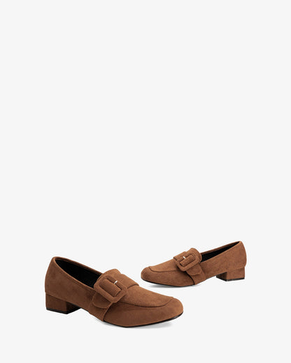 Mocasín hebilla ante marrón