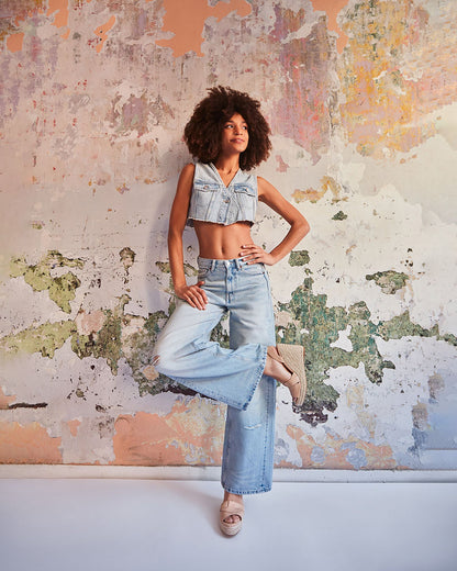 Alpargata en soft beige con cuña en yute