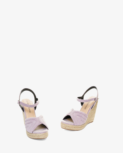 Alpargatas en símil ante malva con cuña en yute