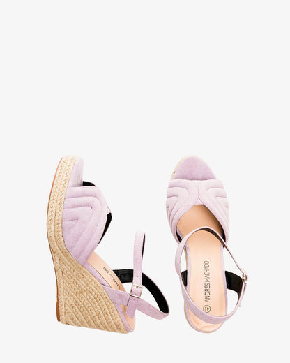 Alpargatas en símil ante malva con cuña en yute