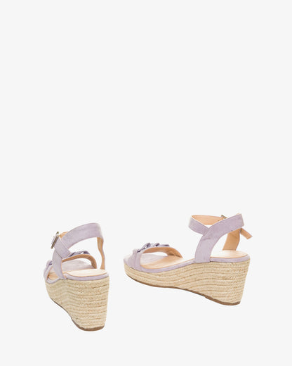 Alpargatas en símil ante malva con cuña en yute