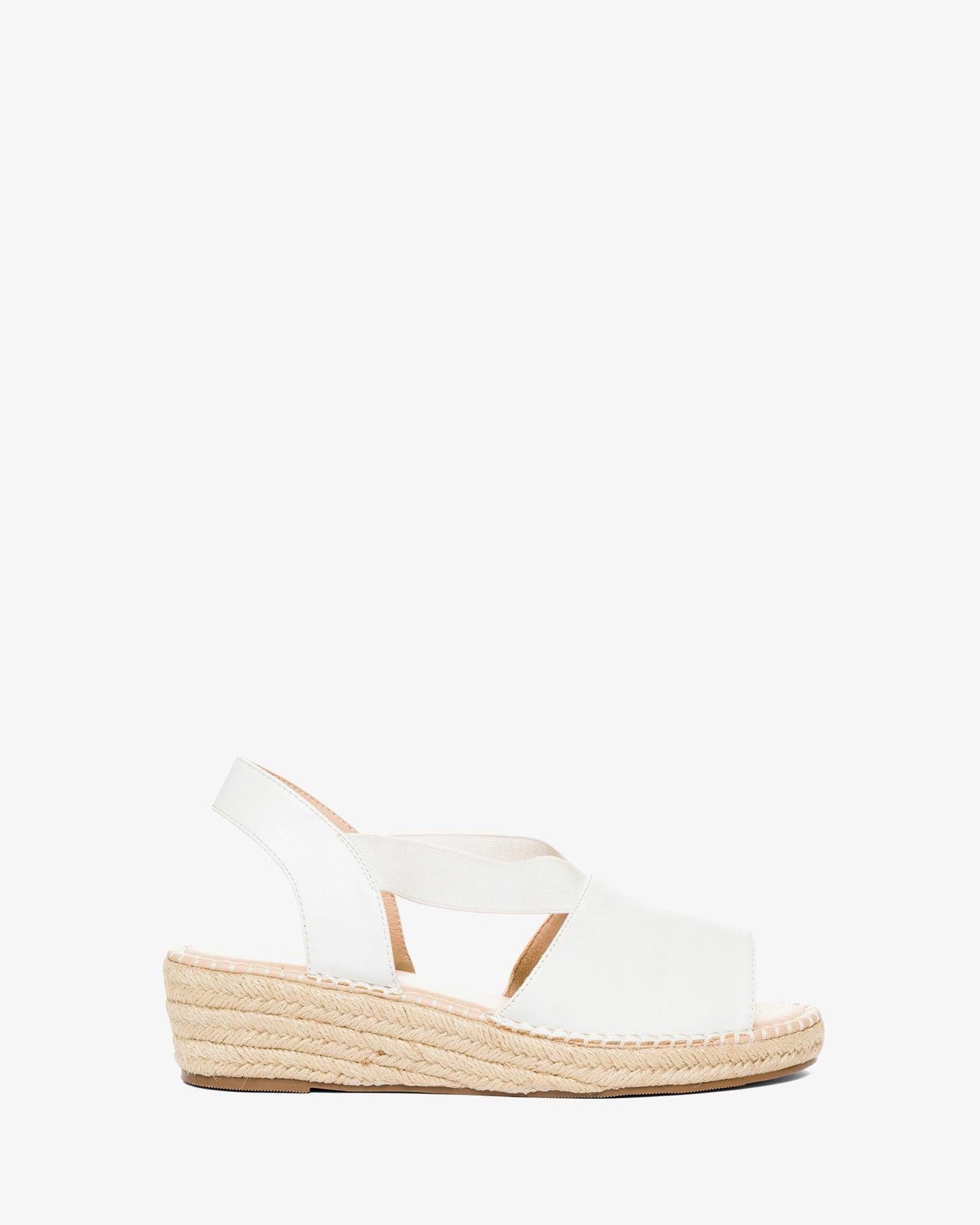 Sandalias con cuña en soft blanco