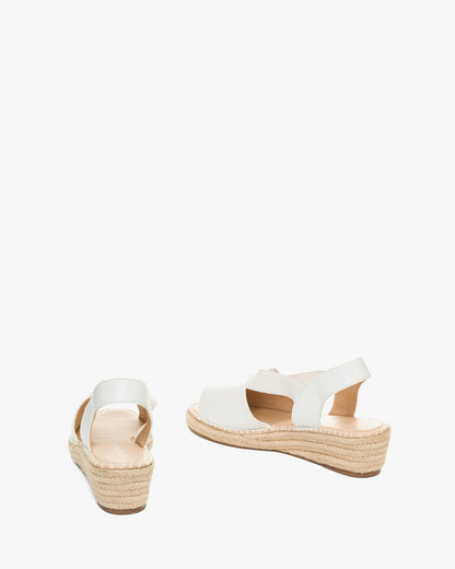 Sandalias con cuña en soft blanco