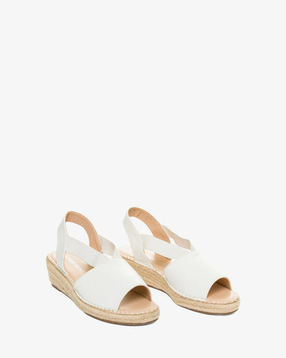 Sandalias con cuña en soft blanco