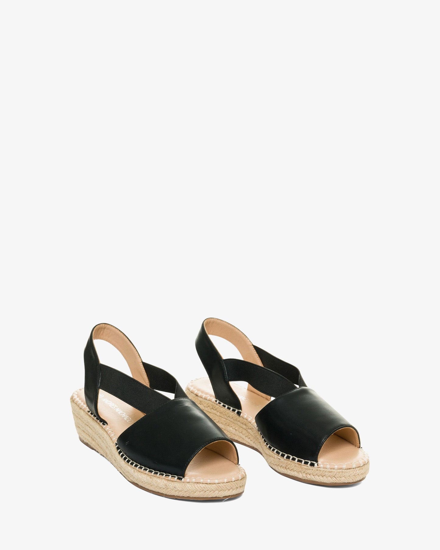 Sandalias con cuña en soft negro