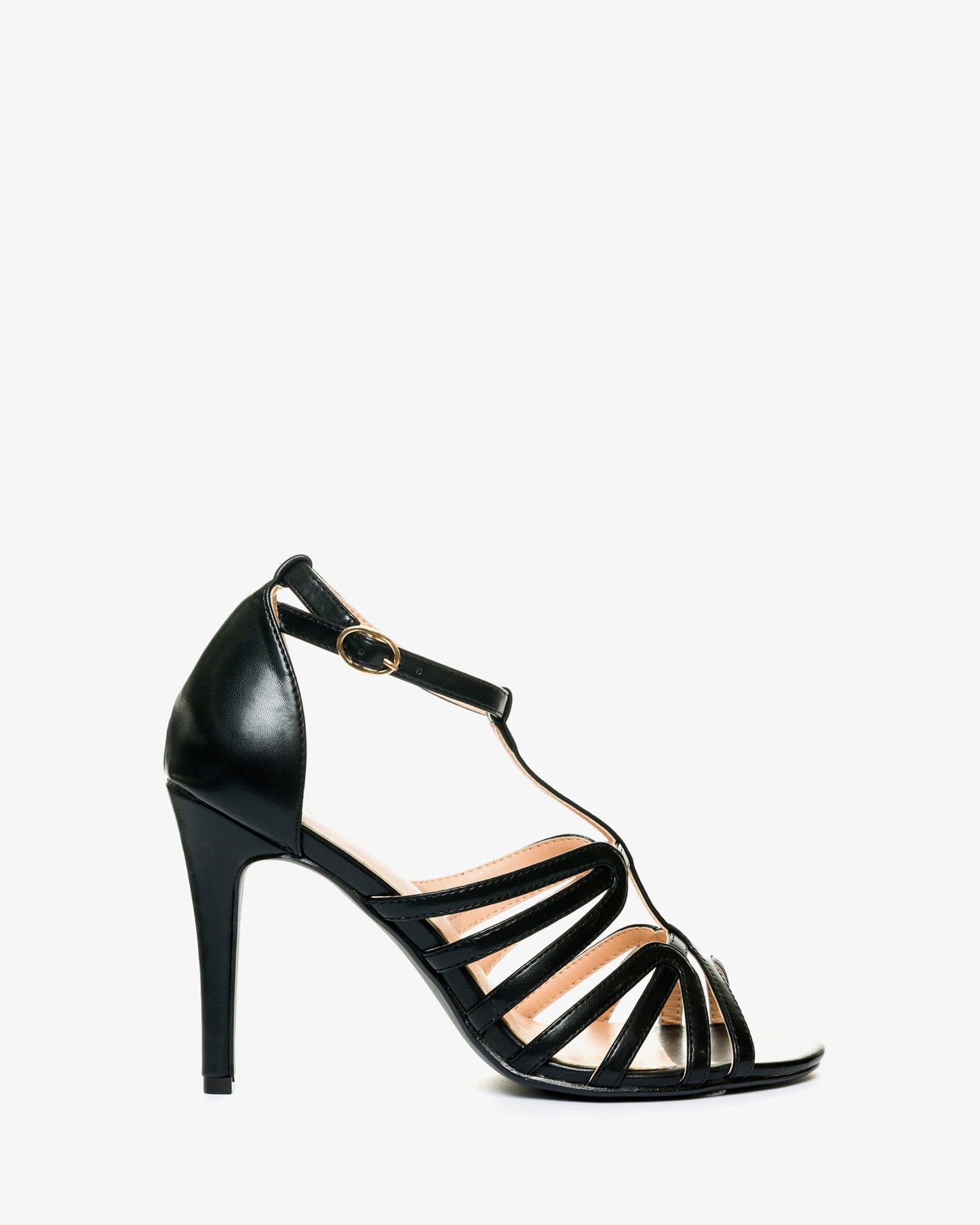 Sandalias en soft color negro con tacón