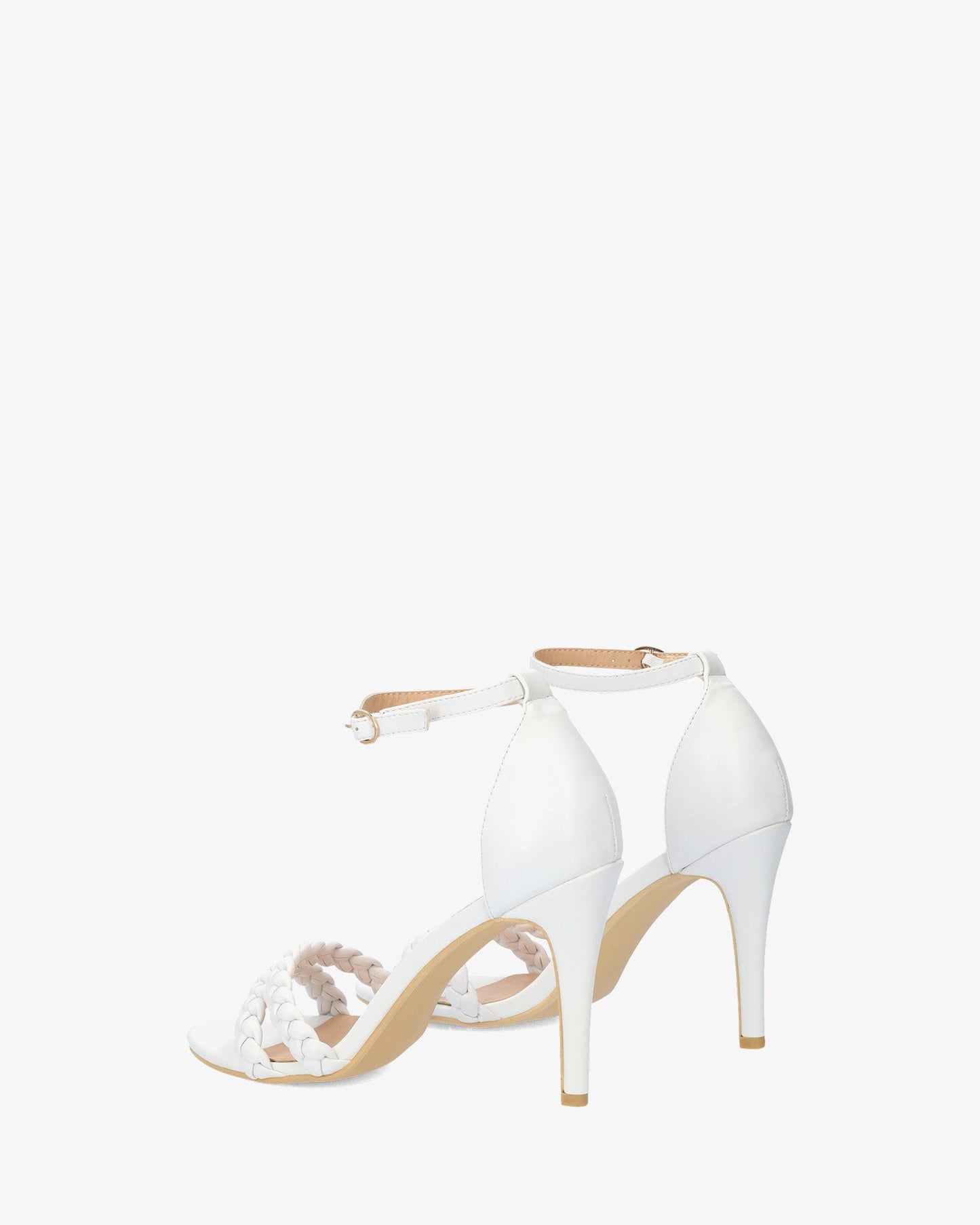 Sandalias en soft color blanco con tacón