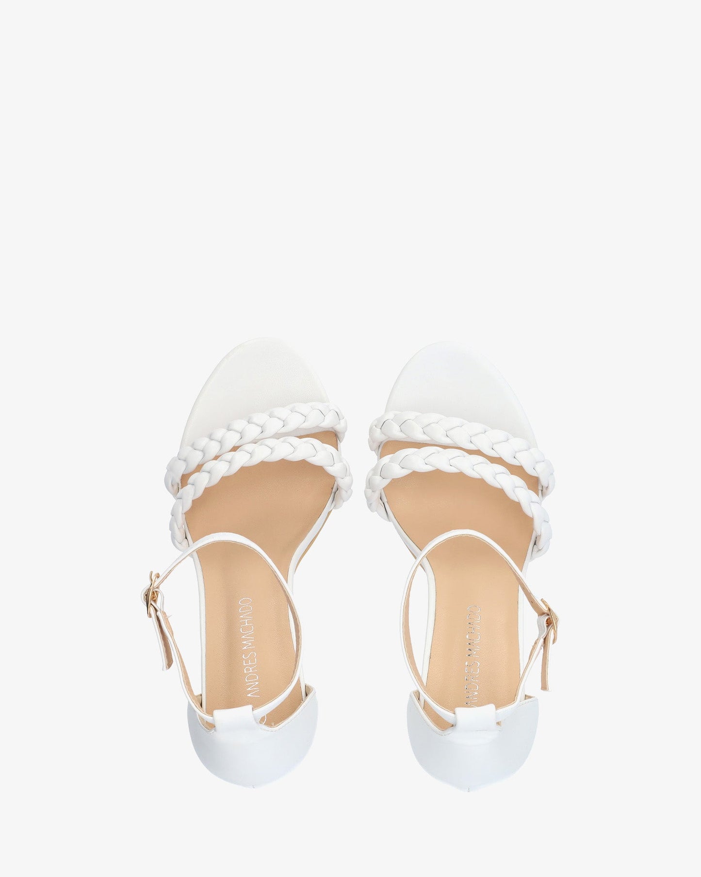 Sandalias en soft color blanco con tacón