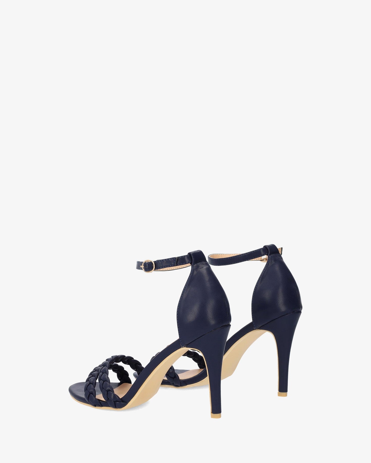 Sandalias en soft color marino con tacón