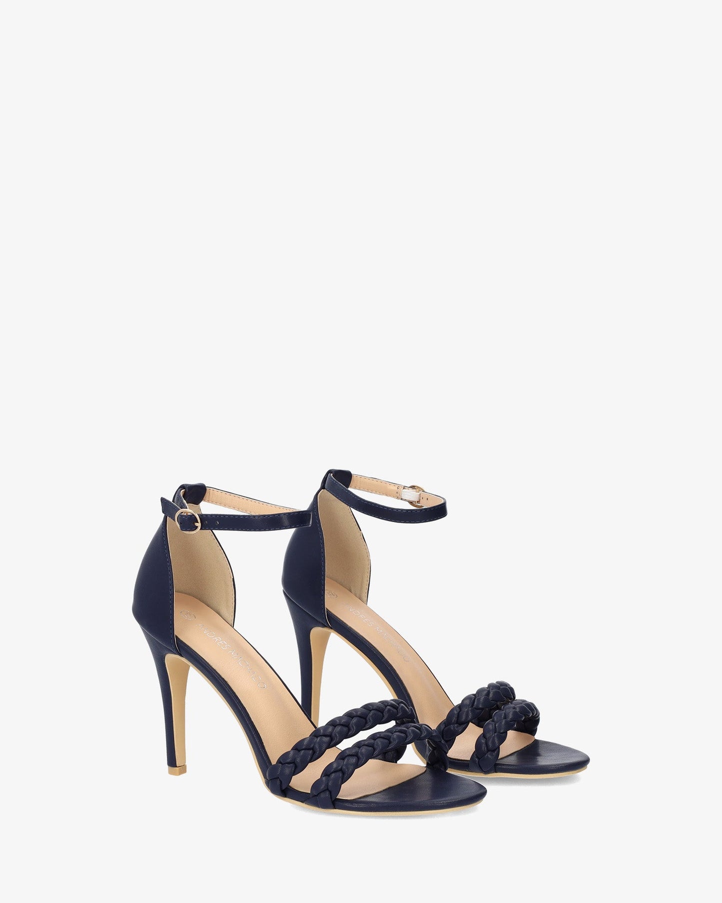 Sandalias en soft color marino con tacón