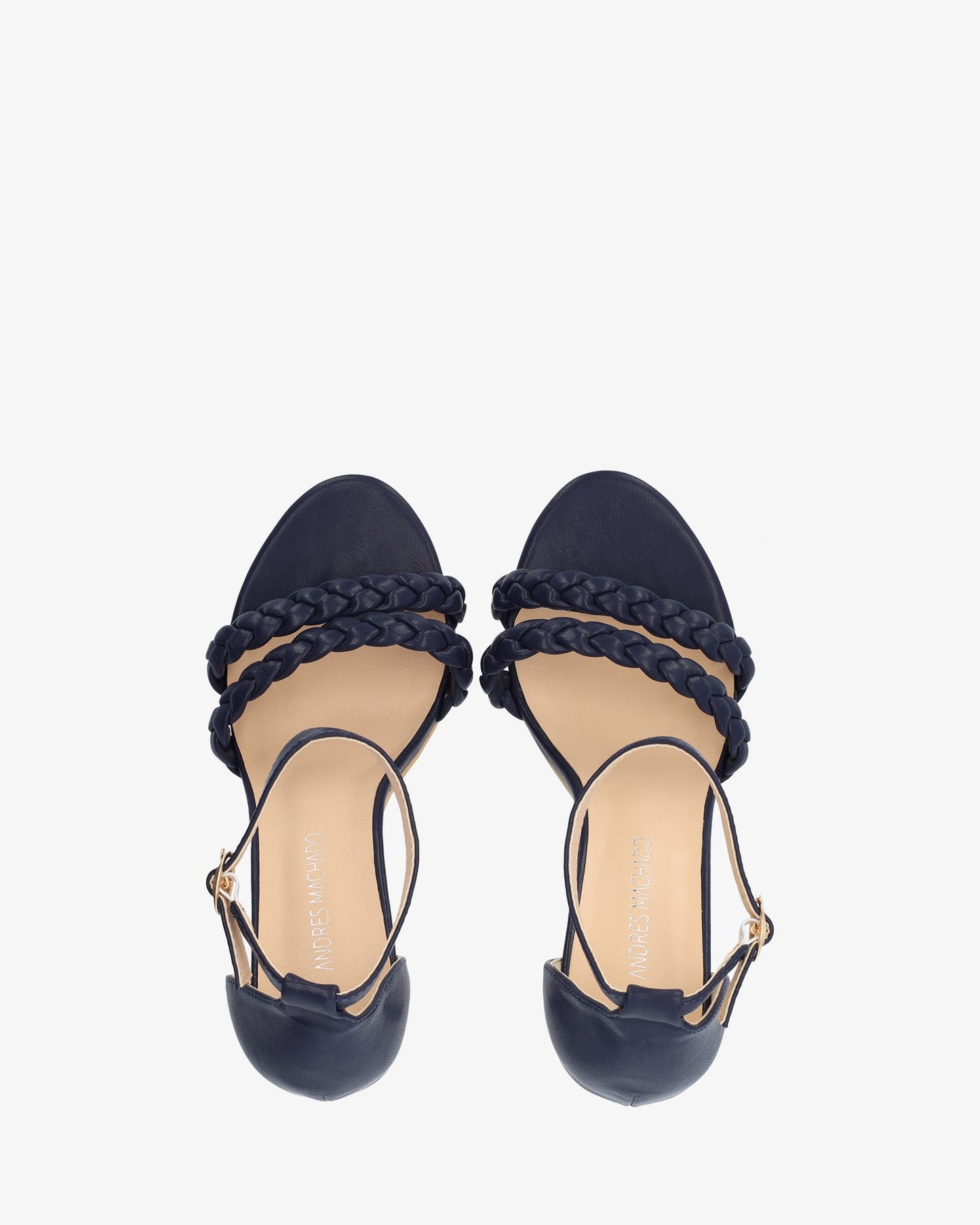 Sandalias en soft color marino con tacón