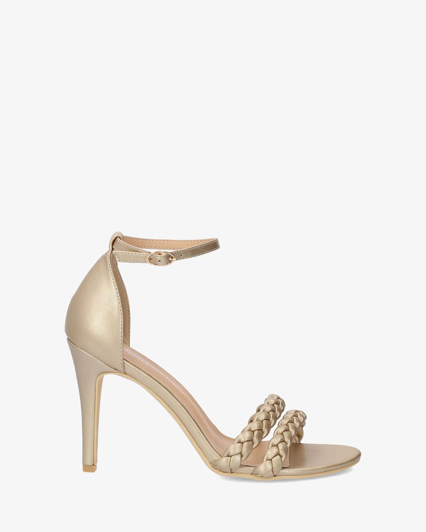 Soft gold sandals with heels