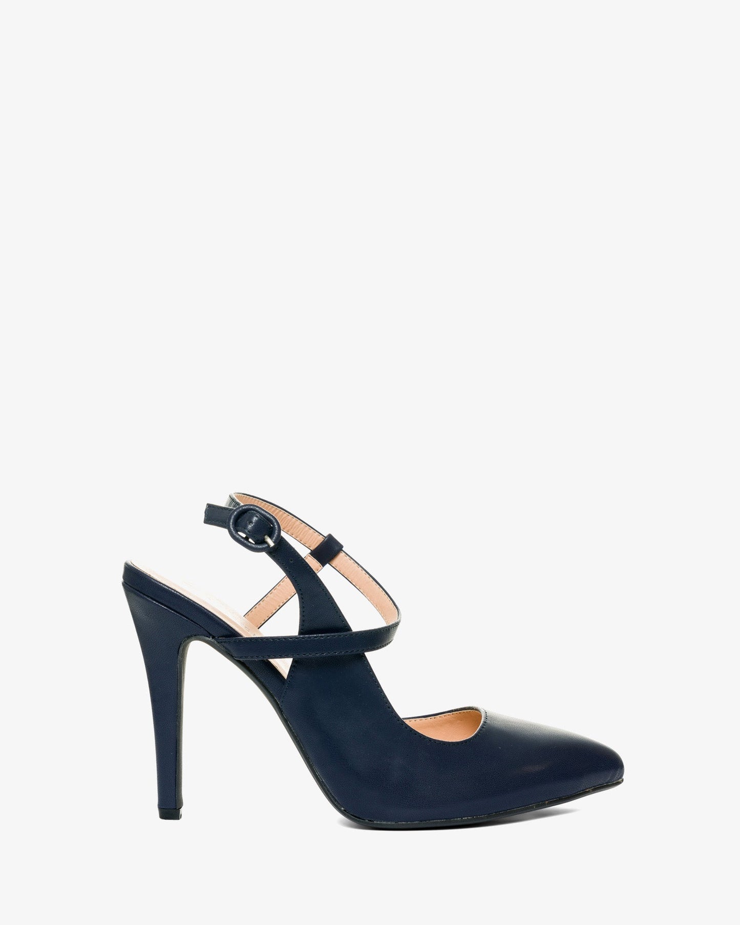 Refined pointe salon in soft marine fabric