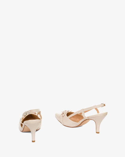 Backless salon in soft cream