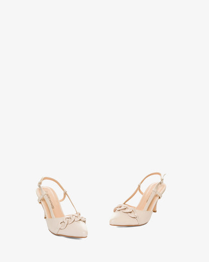 Backless salon in soft cream