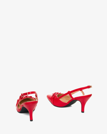 Salón destalonado en soft rojo