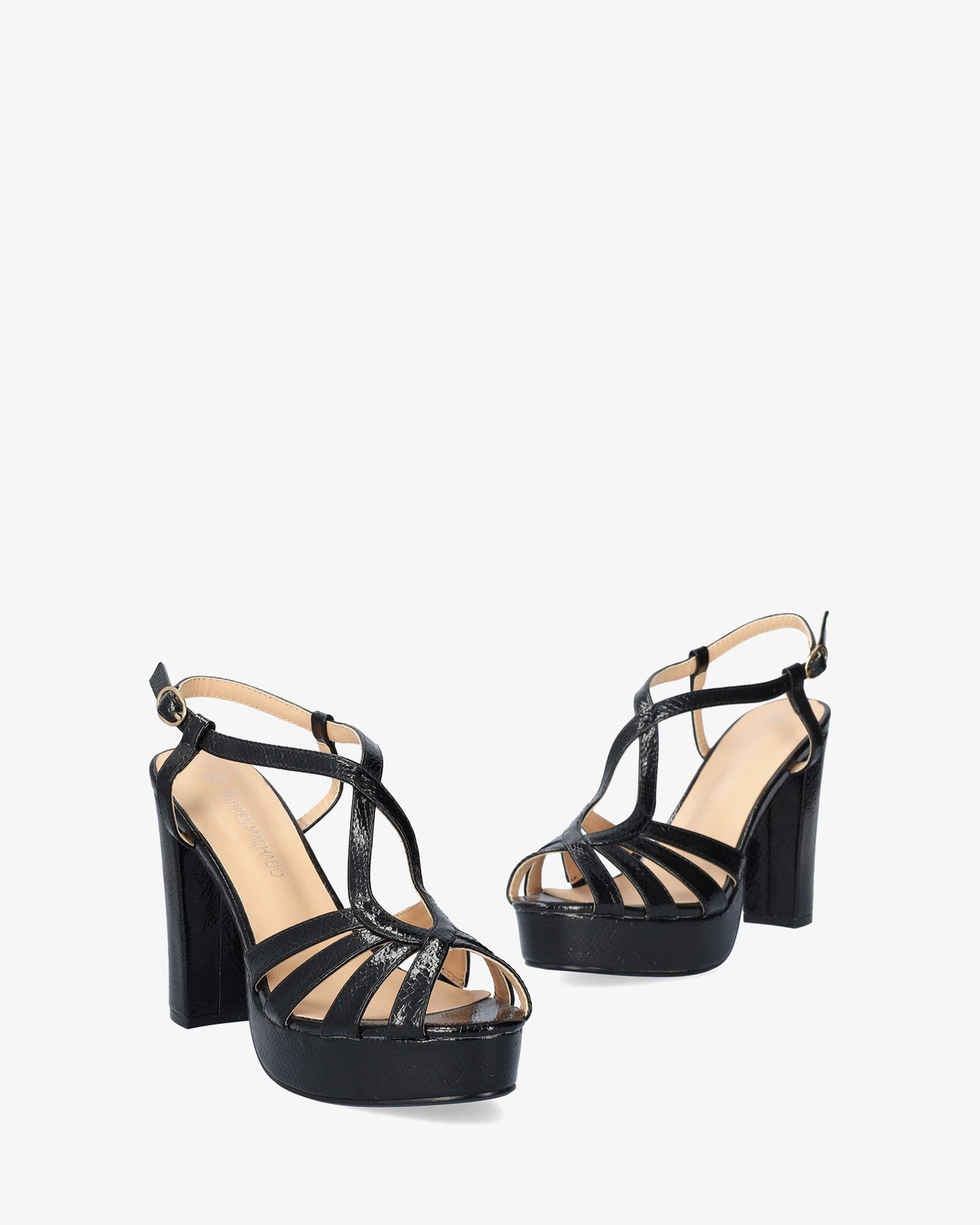 Sandal with black print