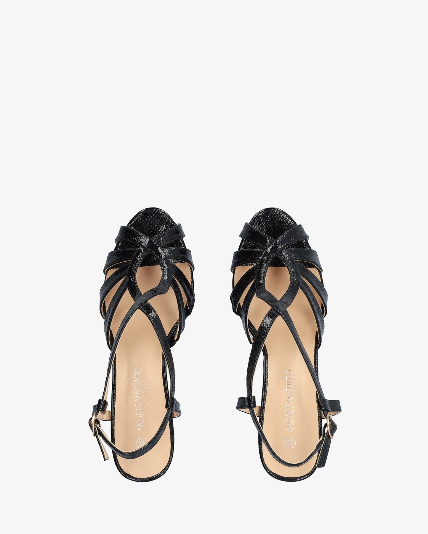 Sandal with black print