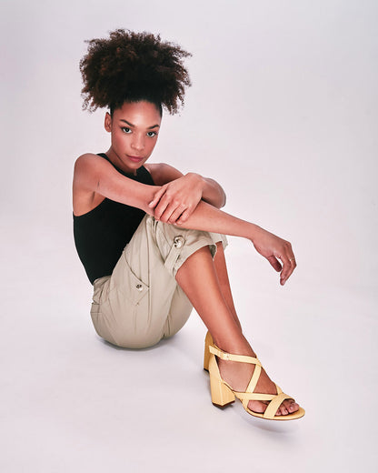 Sandalia en soft color crema