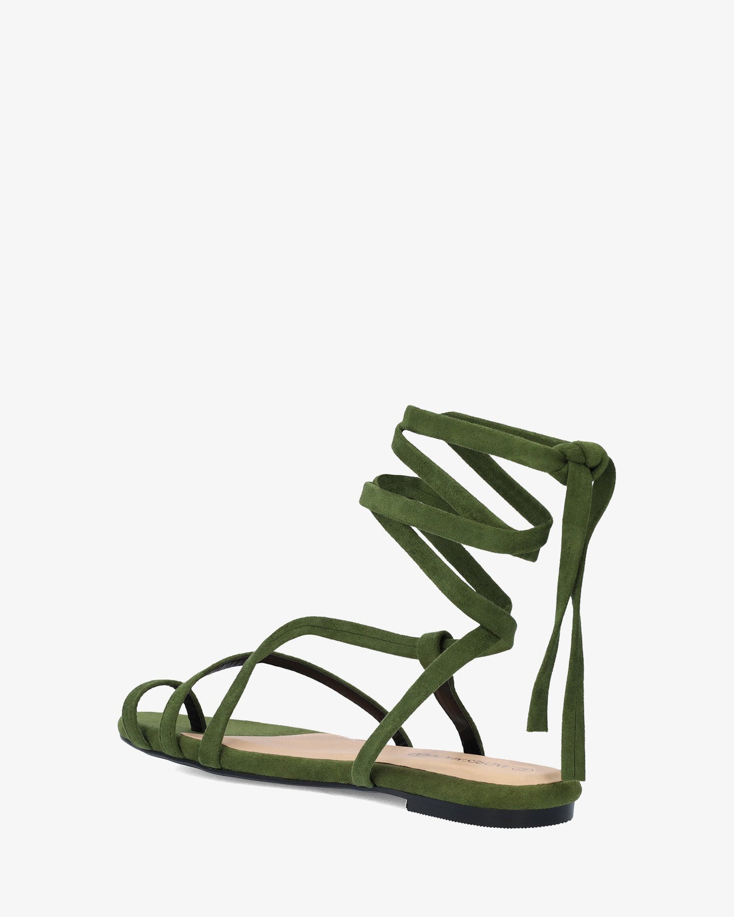 Sandalia plana en símil ante color pino