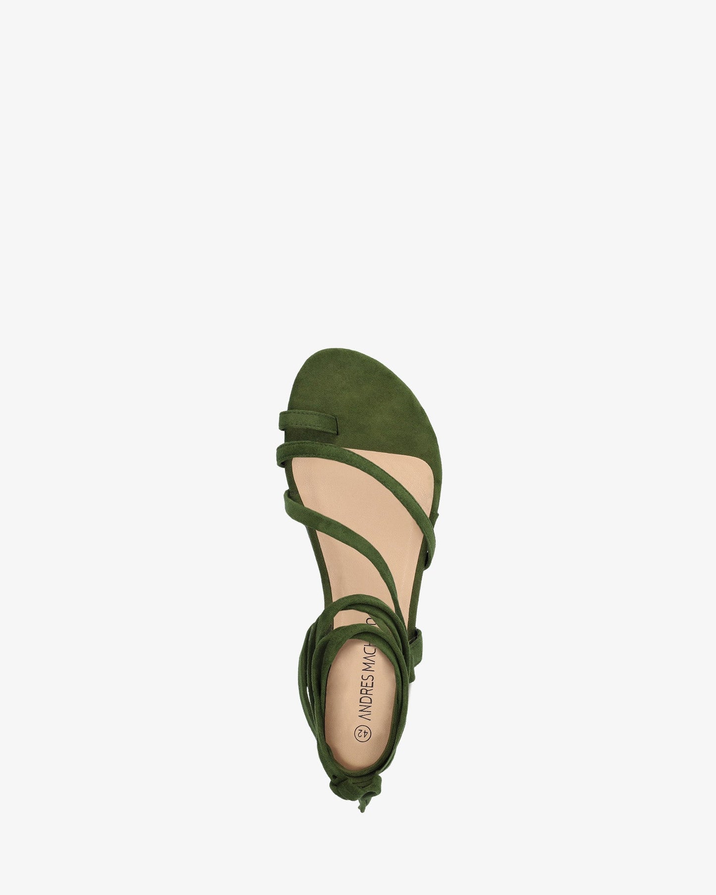 Sandalia plana en símil ante color pino