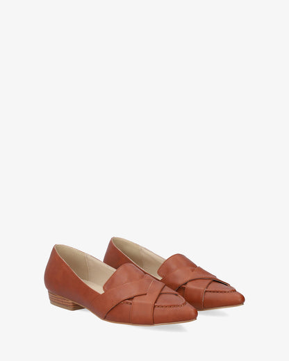 Bailarina punta fina en soft marrón