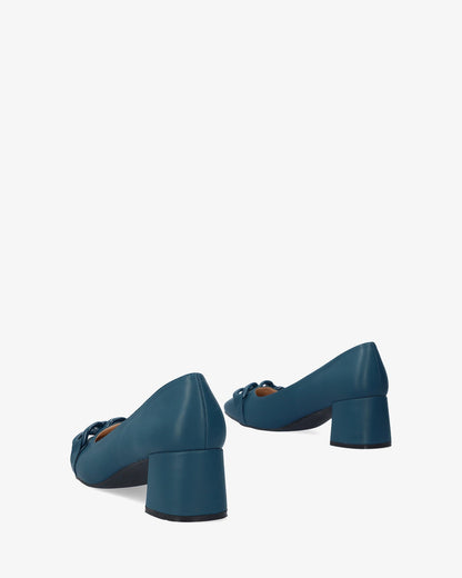 Salón de tacón en soft azul