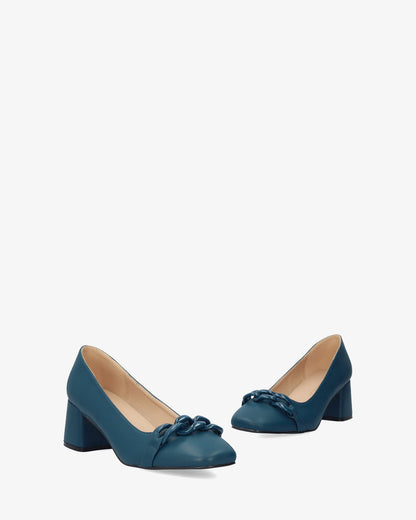 Salón de tacón en soft azul