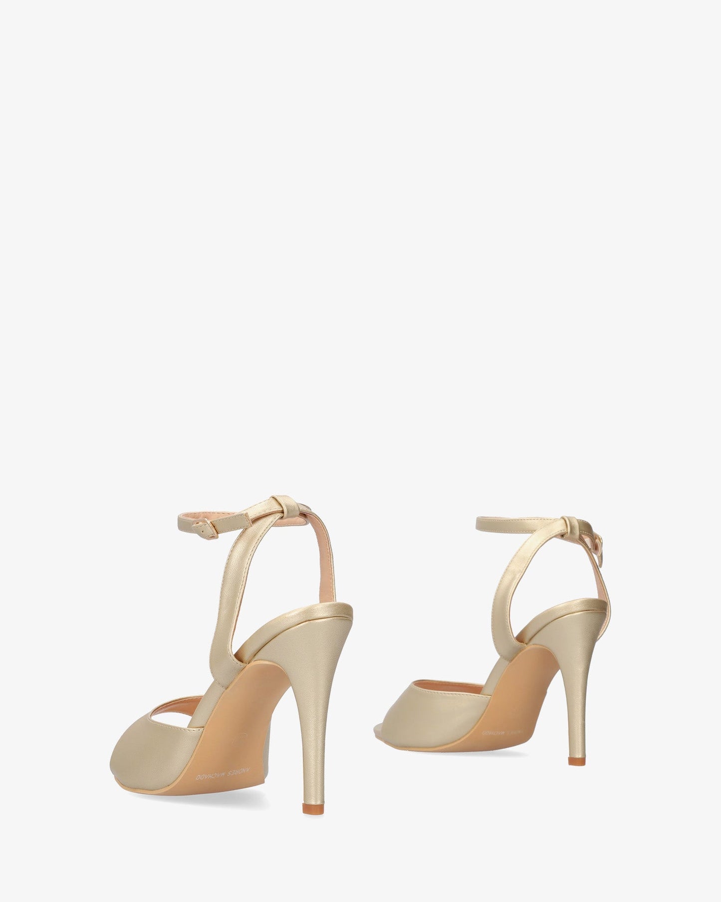 Soft gold sandal with high heel